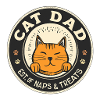 Cat Dad Logo: Naps & Treats