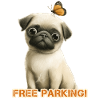 Funny Pug Free Parking