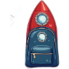 Rocket backpack retro illustration