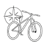 Bicycle compass illustration