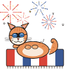 Feierkater auf französischer Flagge