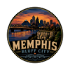 Memphis Bluff City Retro-Reisesouvenir