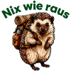 Igel mit Rucksack