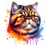 Exotic Shorthair Cat Motif