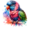 Red-rumped parrot motif
