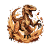 Lava-Dino im Flammenkreis