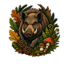 Herbstwald Wildschwein