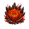 Flame Rose Crystal Flower