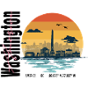 America Washington Sunset Design