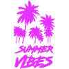 Sommer Vibes Palmen Neon
