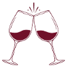 Toast: Two wine glasses