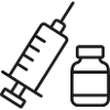 Syringe and Vial Clinical Line Art