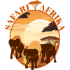 Savannahs Africa Elephants Sunset Logo