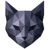 Geometric Cat Head Polygon Art