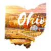 Ohio State avec une image aquarelle