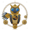 Engrenages chouette steampunk