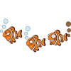 Funny Clownfish Trio Undersea