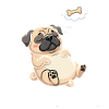Hundemüde Traum-Pug Knochen