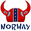Casque du drapeau norvégien