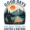 Good Days Coffee & Nature Illustration