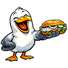 Mouette avec poisson