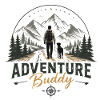 Adventure Buddy Hikers with Dog Mountains