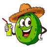 Lime with a drink