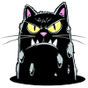 Grimmige Katzenportrait