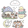 Cute Forest Houses and Animals