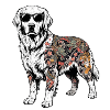 Golden Retriever Japanese Tattoos
