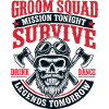 Groom Squad Mission Tonight JGA Skull