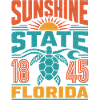Sunshine State Florida Retro Turtle