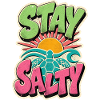 Bleib salzig Surf Retro