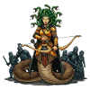 Mythical jellyfish in golden armor