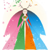 Regenbogen Königin mit Antler-Krone