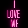 Ich liebe mich Neon-Design