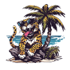 Leopard Sommer Comic