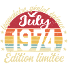 Fødselsdag juli 1974 Vintage-gave