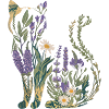Boho Cat Plants Flowers