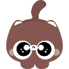 Braune Blob-Katze