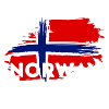 Norway Flag Brushstroke Theme