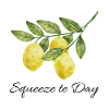 Illustration aquarelle citron Squeeze the Day