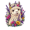 Blumen-Lama Kranz