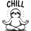 Chill-Sloth Zen Motif