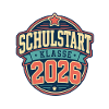 Schulstart 2026 Retro Abzeichen