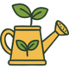 Giesskanne Pflanze Logo