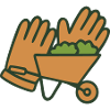 Schubkarre Handschuhe Icon