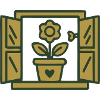 Fenster Blume Illustration
