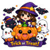 Sorcière d’Halloween mignonne
