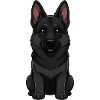 Schwarzer Schäferhund german shepherd Geschenk